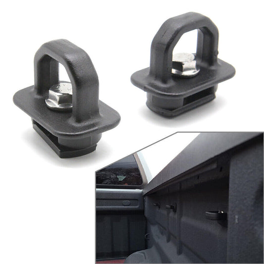 Tie Down Anchors Hooks for Chevrolet for Chevy Silverado Pickup Trucks Black 2PCs