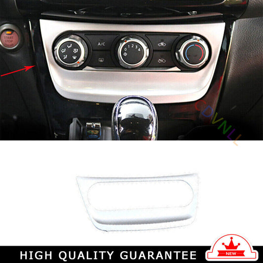 Central Console AC Button Cover Decor for Nissan Sentra Sylphy 2013-19 Silver