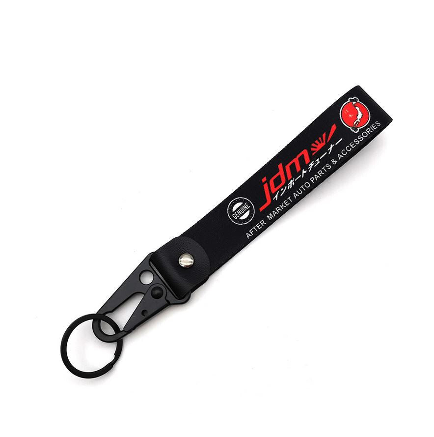 Suitable for Audi S-Line car keychains, horseshoe buckles, carbon fiber leather, black.