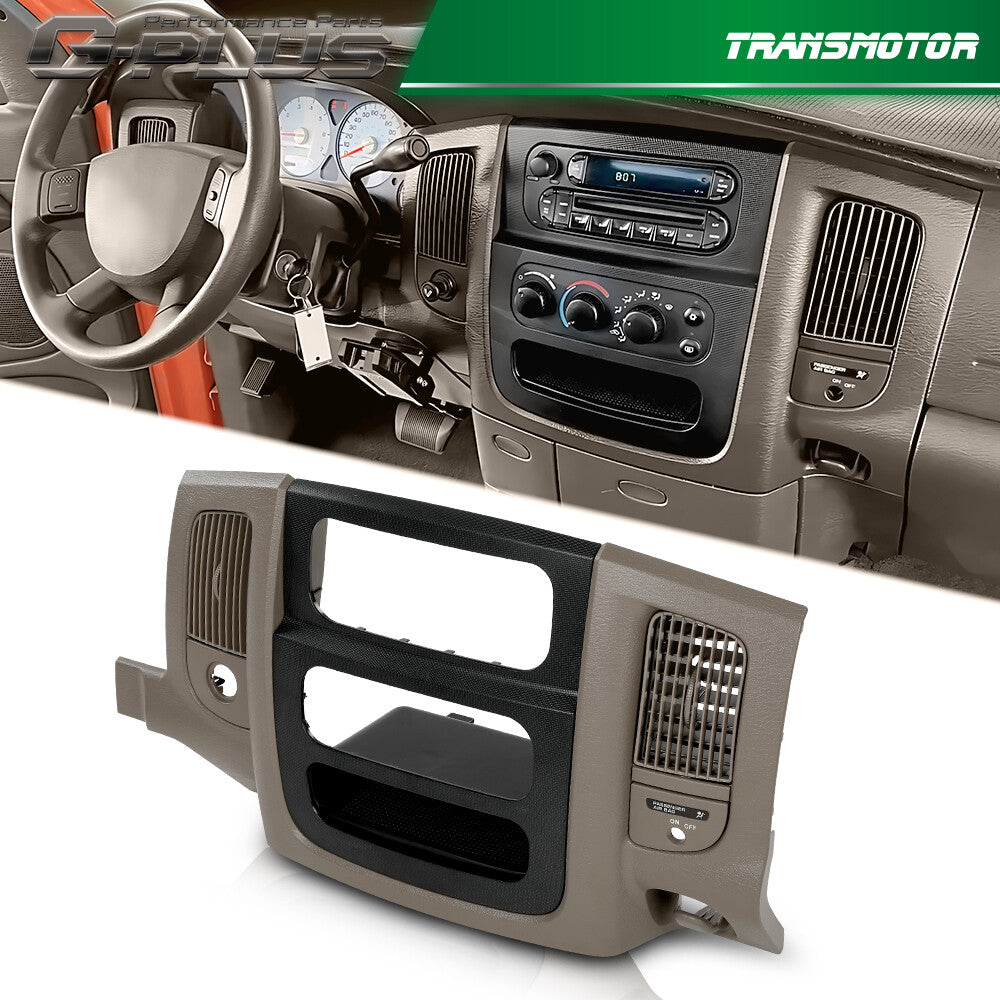 Fits 02-05 for Dodge for Ram Radio Dash with Climate Control Panel (Beige/Black)