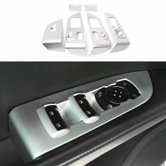 for Lincoln MKX 2016-2018 Silver Car Window Lift Switch Button Panel Cover Trim