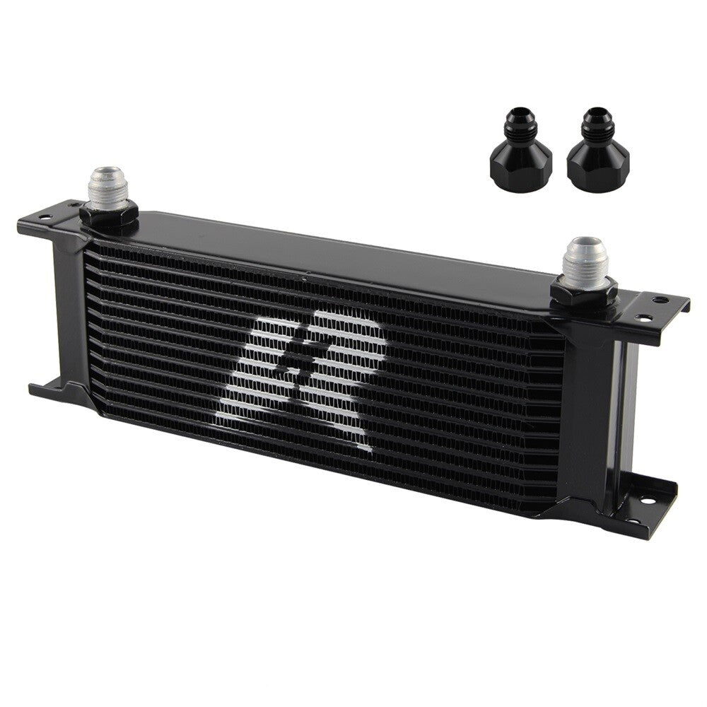 13 Row AN8 Stacked Plate Oil Cooler 6AN Adapter Universal Aluminium Radiator