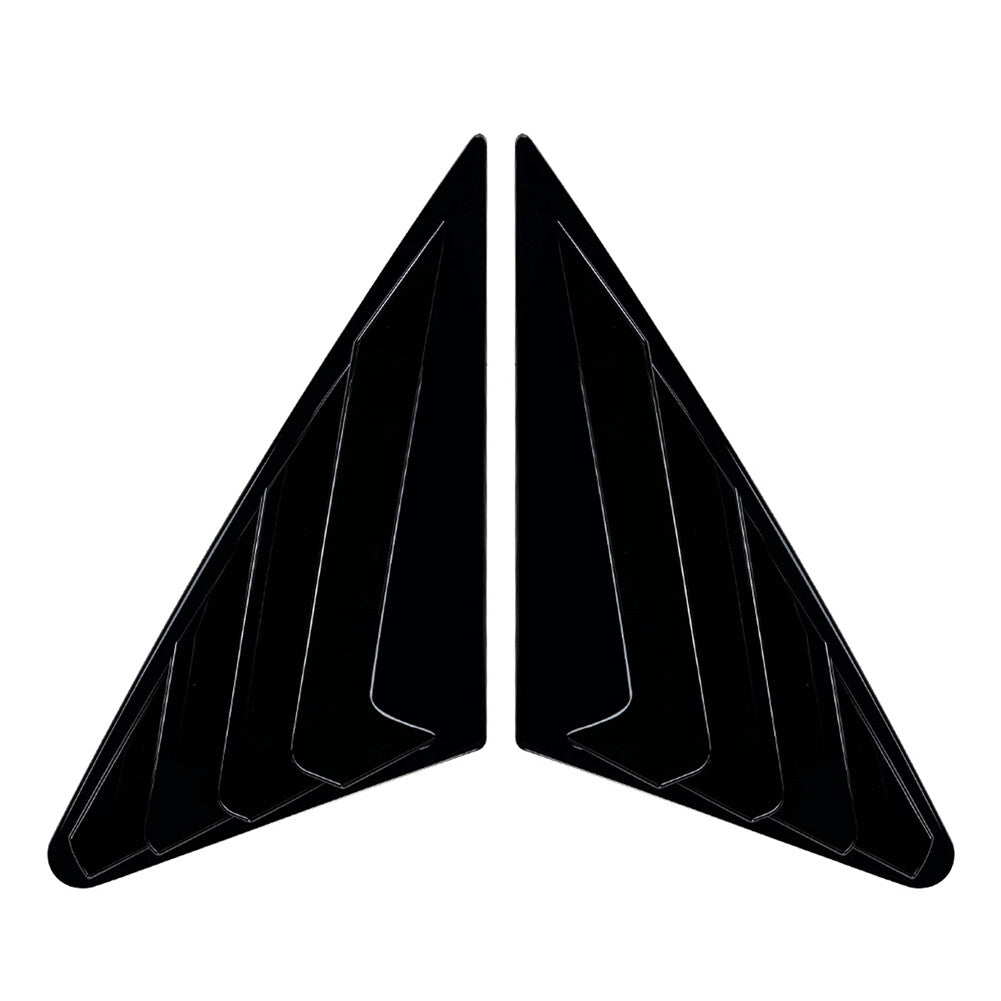Rear Window Louvers Shutters Cover for Audi A3 8Y Sedan 2021-2024 Glossy Black