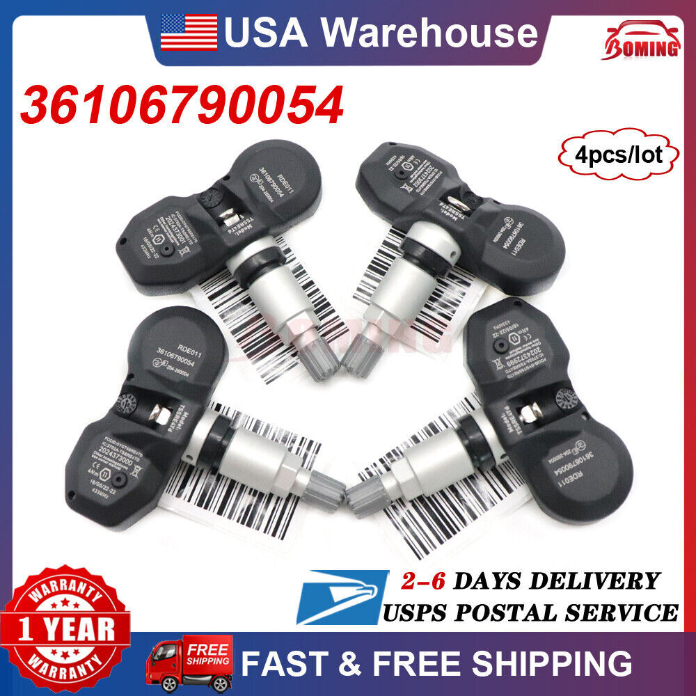 Set of (4) 36106790054 TIRE PRESSURE SENSOR TPMS NEW for BMW for Mini 433MHz TS-BM03