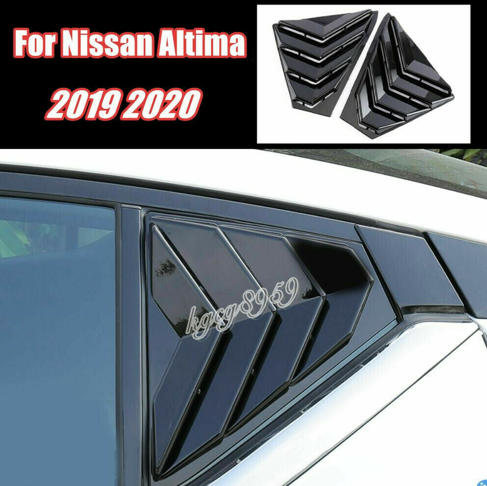for Nissan Altima 2019-2022 Glossy Black ABS Side Vent Window Scoop Louver Trims