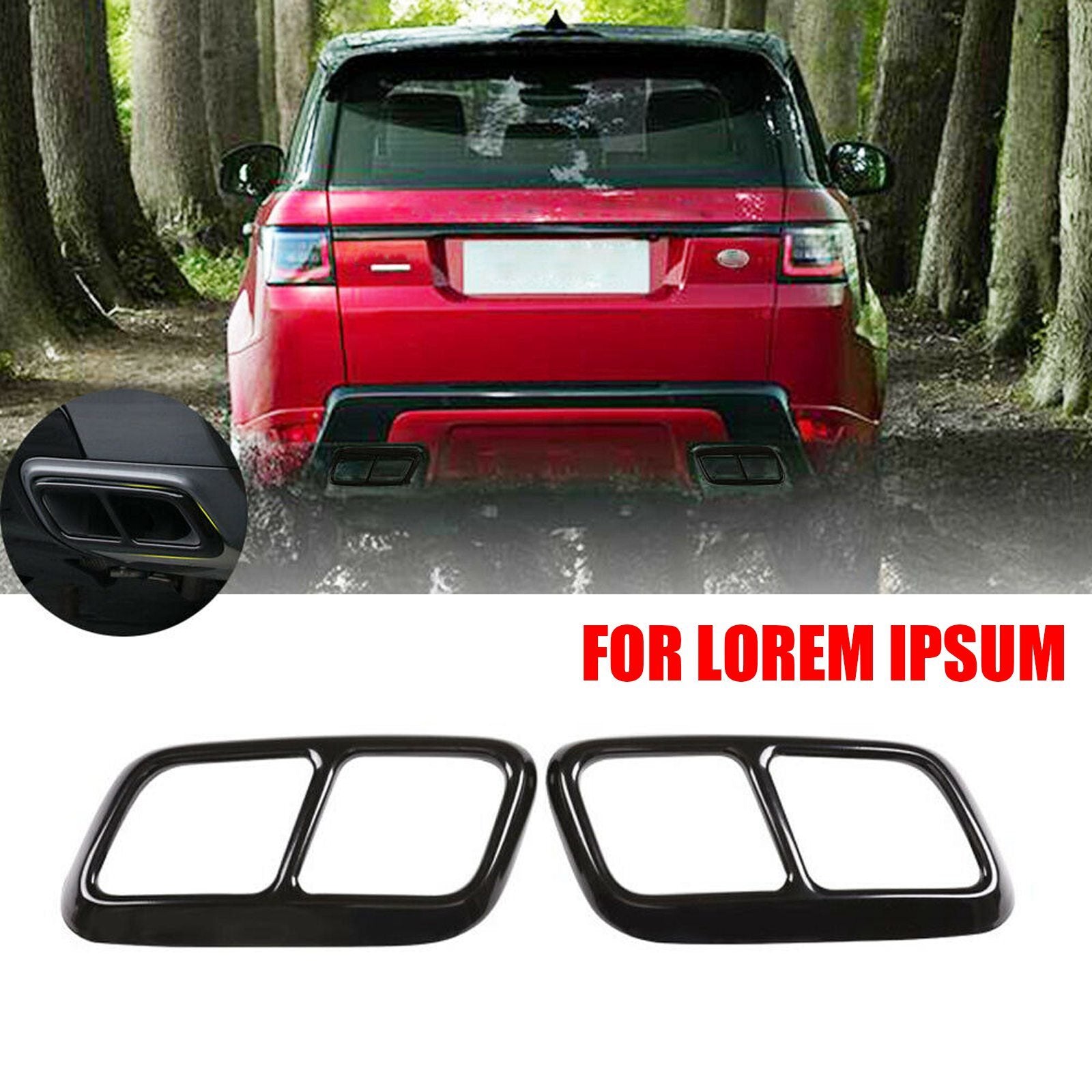 for Land Rover for Range Rover Sport 2018-2019 Steel Black Exhaust Mufflers Cover AT