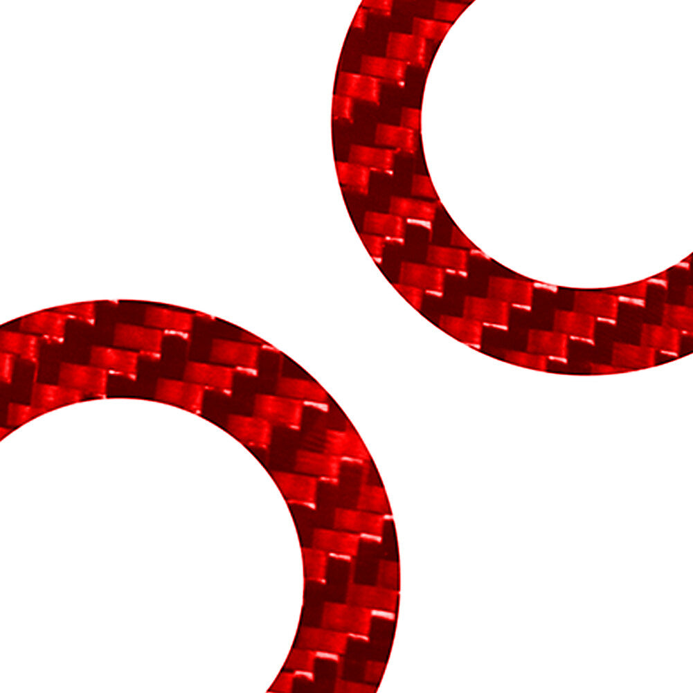 4Pcs Red Carbon Fiber Door Lock Ring Cover Trim for Chrysler 200 2011-2014