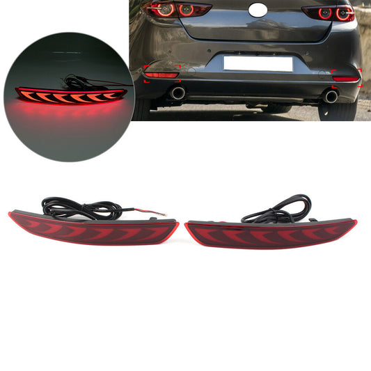 Rear Bumper Brake Light Dynamic Turn Signal Light Fit for Mazda3 Axela 2019-2021