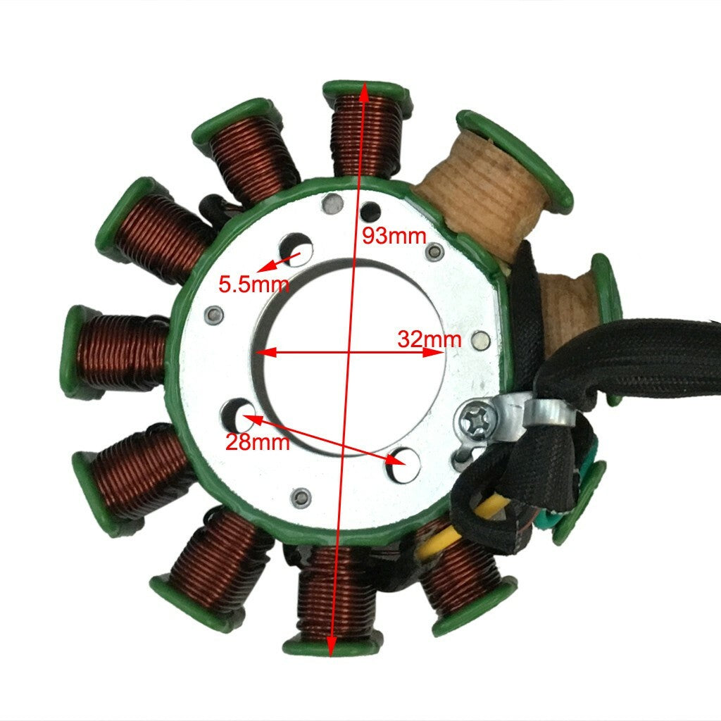 MAGNETO STATOR 11 COIL POLE for GY6 125-150CC GO KART SCOOTER BAJA TAOTAO SUNL