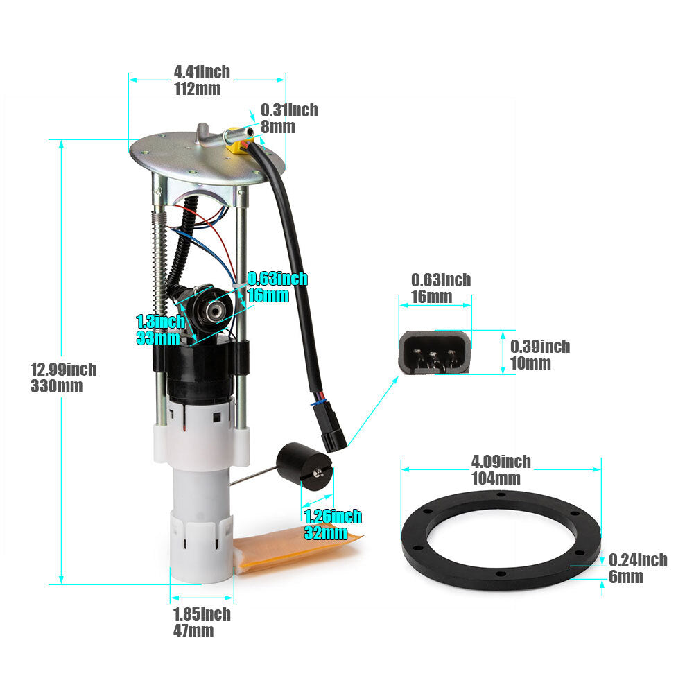 Fuel Pump 22520437 for Polaris Sportsman 500 EFI Sportsman 800 2005-2007 47-1041