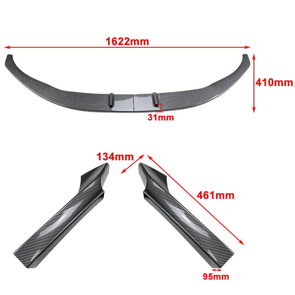 Front Bumper Spoiler Lip+Side Splitter Cover Trim for BMW 2 Series F22 F23 M