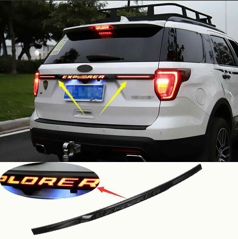 For 2016-2019 for Ford Explorer Car LED Badge Rear Trunk Tailgate Molding Trim Strip
