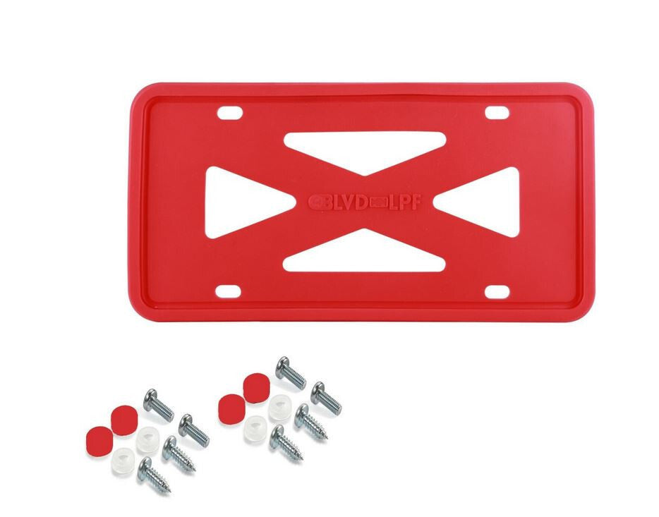 1 piece of red silicone car license plate frame cover for trunk suitable for BMW