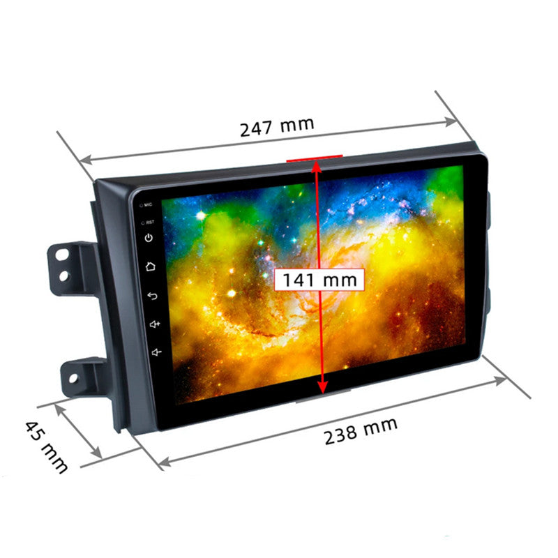 Android 9Inch Mirror Car Radio Player GPS Navigation Audio For 06-12 for Suzuki SX4