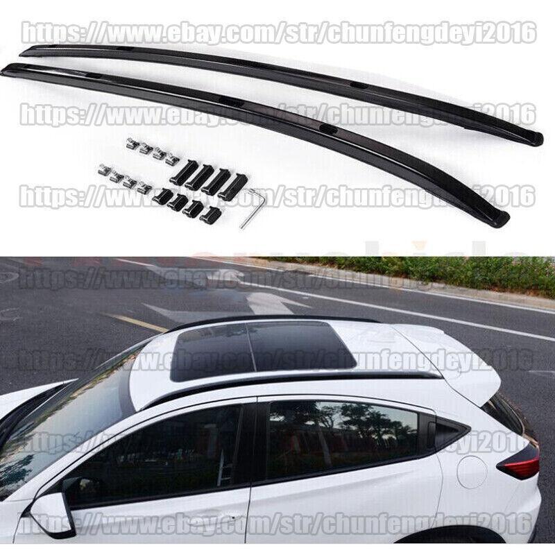 for Honda HRV HR-V 2014-2022 2pcs Black Side Roof Rack Rail Aluminum