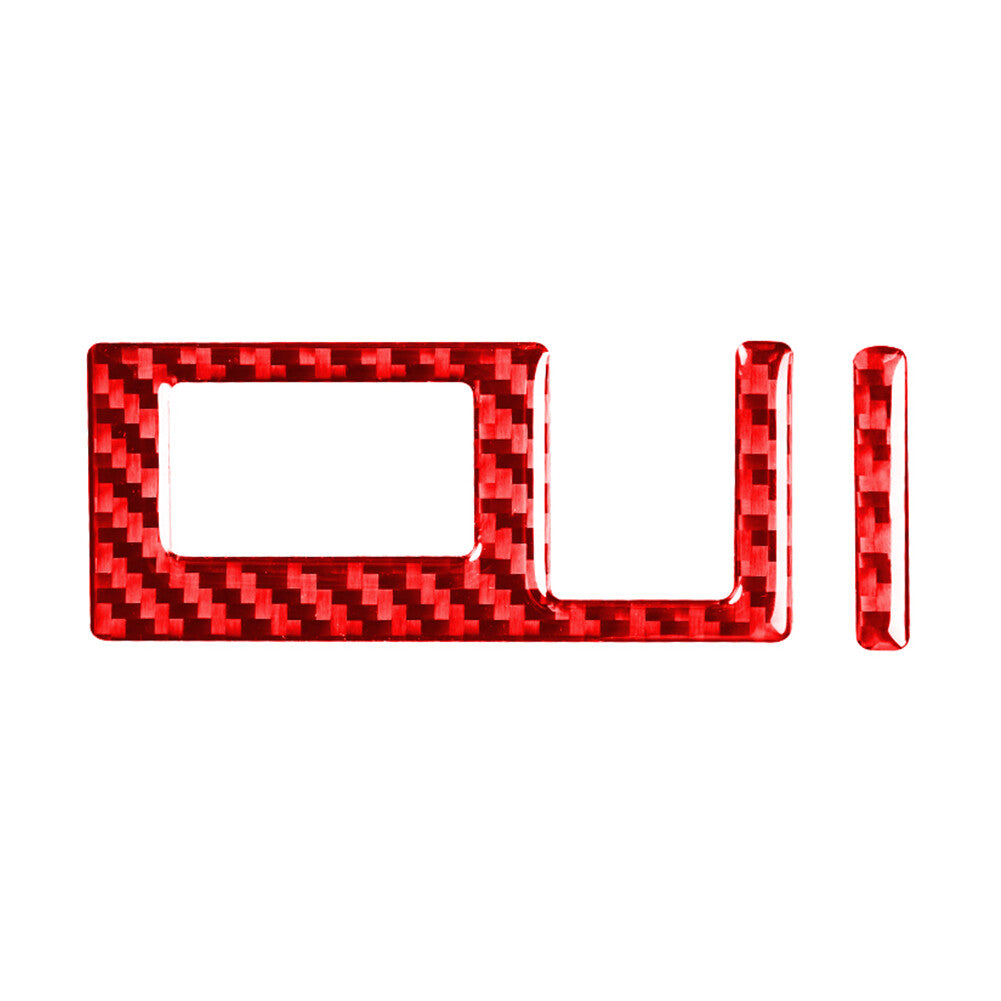 Look Head Light Switch Button Cover for Toyota Tundra 2014-2021 Carbon Fiber Red