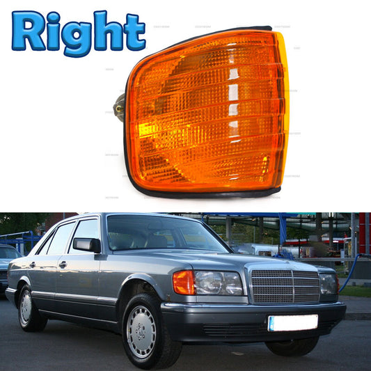 Passenger Front Corner Light yellow for Benz W126 260SE 280SE 300SE 380SE 420SE