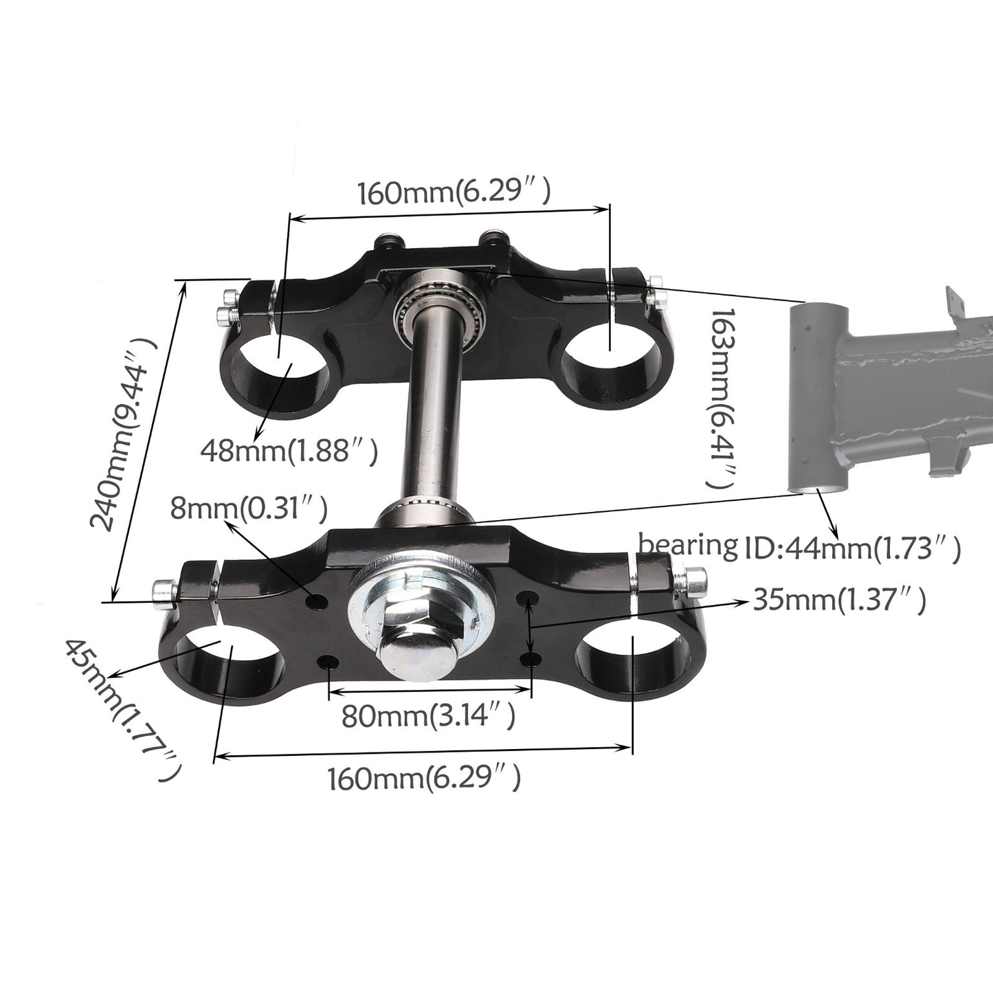 45/48 mm 630 mm front fork triple clamp cross-country bike E-bike Monkey Razor MX650 CRF50