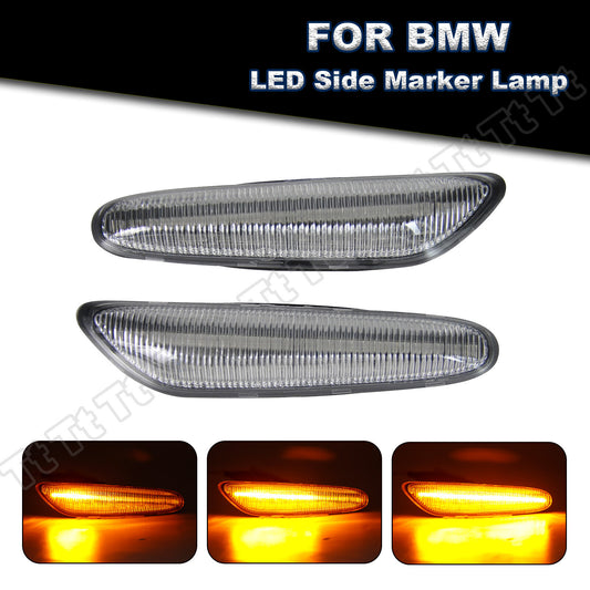 Two LED sequential side marker lights for BMW E46, E60, E61, E81, E82, E88, E90, E91, E92