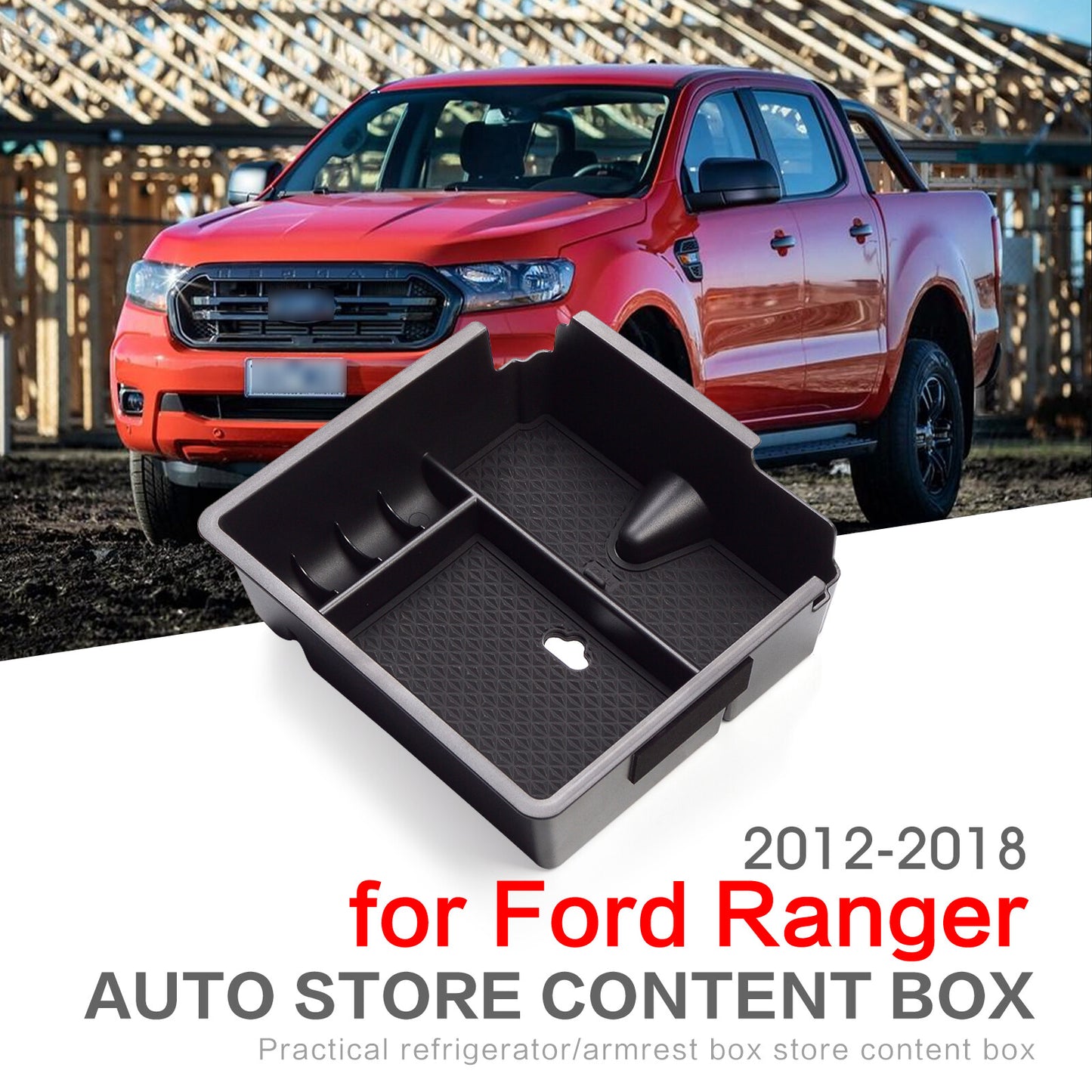 Car Center Console Armrest Storage Box for FORD RANGER 2012 - 2023 Accessories