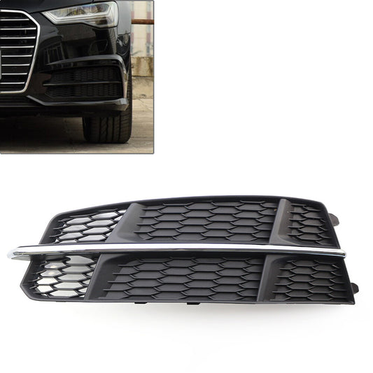 Black Chrome Front Bumper Lower Side Grille for Audi A6 C7 2014-2018