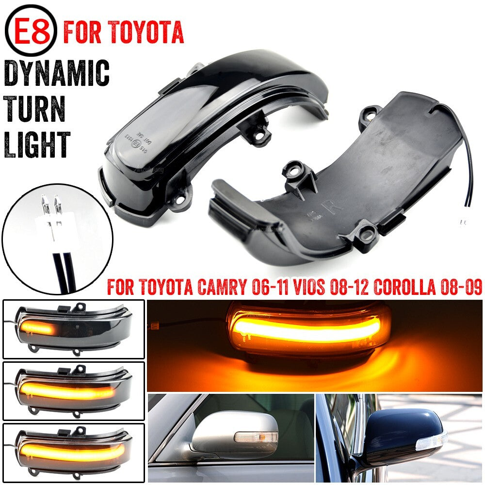 Dynamic LED Side Marker Turn Signal Light for CAMRY VIOS for Corolla 2006-2012