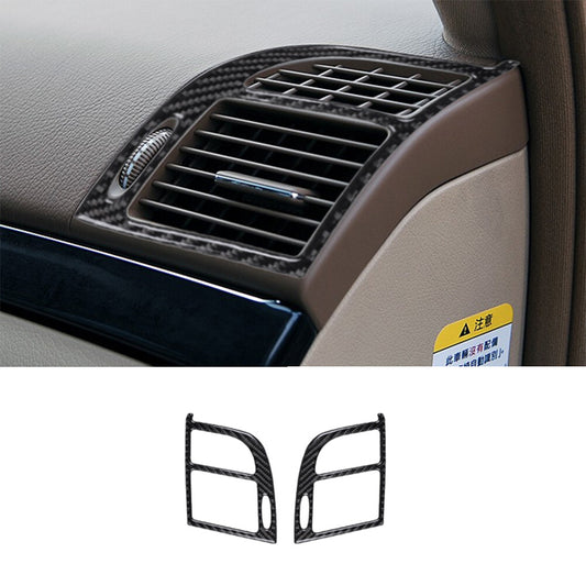 2X Carbon Fiber Dashboard Air Vent Trim Panel for Mercedes-Benz W211