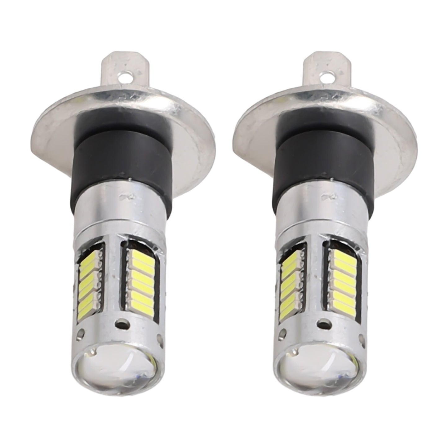 H1 LED Fog Light Kit, High-Gloss HID 12-24V 6000K Xenon White Bulbs (2 Pieces)