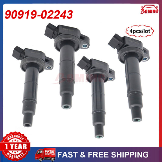 Package of 4 ignition coils suitable for Toyota for Camry , for Lexus for Scion , Rav4, Highlander 9091902243
