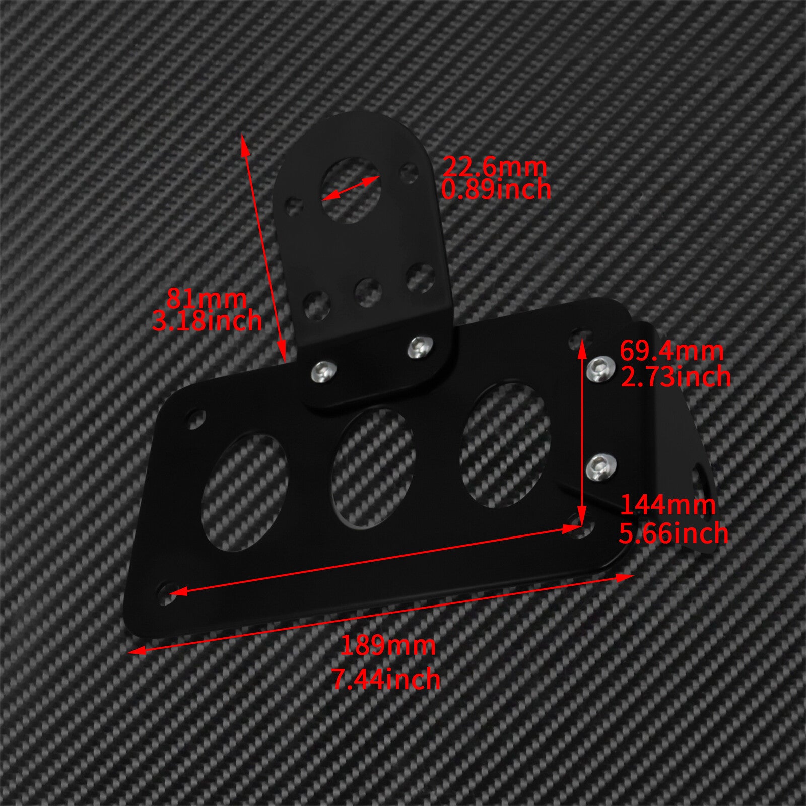 Rear Side Mount Tail Light w/License Plate Holder Bracket Fit for Harley Bobber