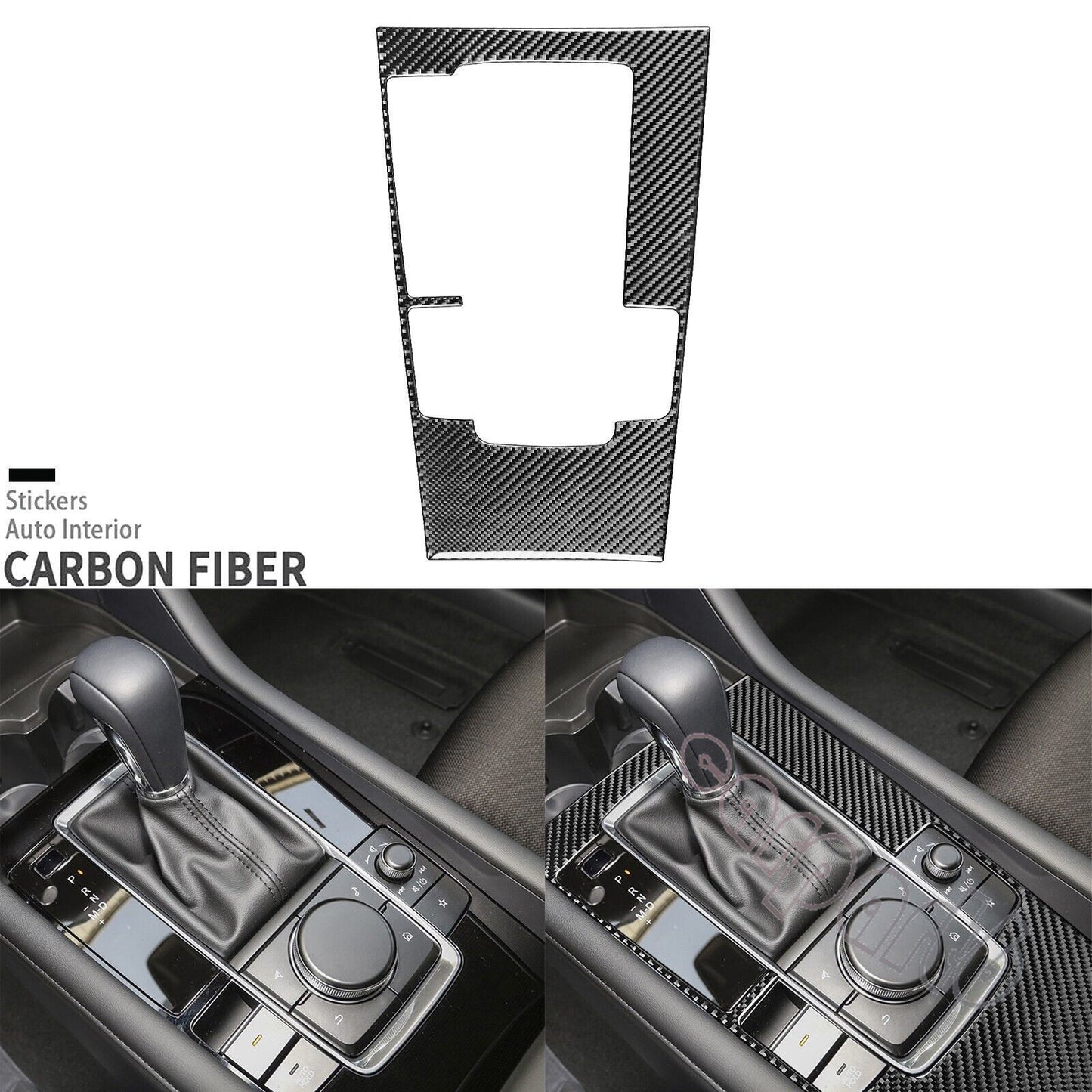Real Carbon Fiber Console Gear Shift Panel Cover For 2020-2024 for Mazda 3 Axela