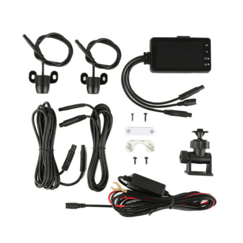Motorcycle Dash Dual Lens Recording Camera 3 LCD Screen 120Degree Angle Driving