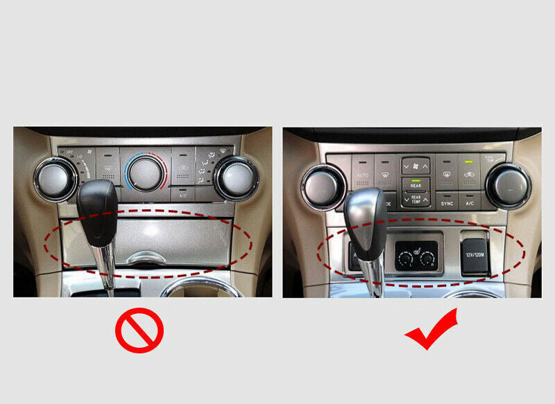 Wood Grain Central Console Gear Shift Panel Trim for Toyota Highlander 2008-2013