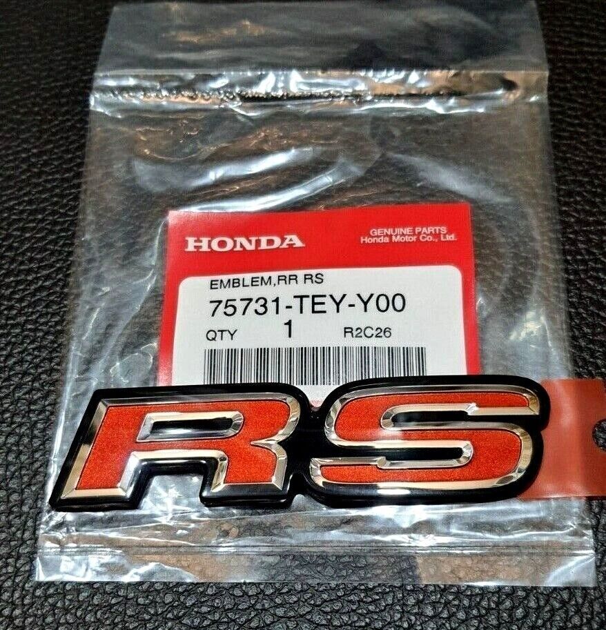 RS for HONDA logo embroidered badge for rear of for Honda for Civic FC FK JAZZ 2015-20