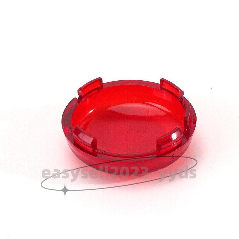 2x Turn Signal Light Red Lenses Cover for Harley Dyna Street Glide Road King