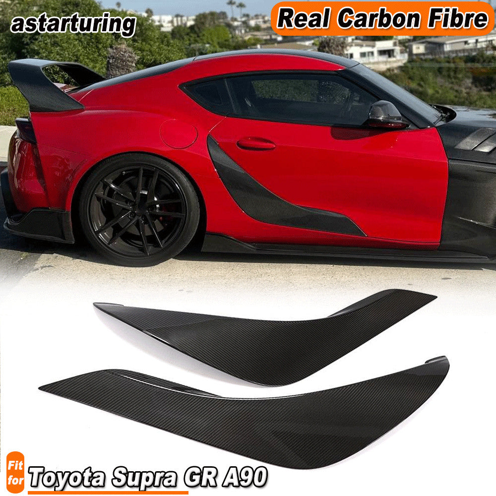 for Toyota GR Supra A90 2019-23 Side Door Fender Moulding Cover Trim Dry Carbon