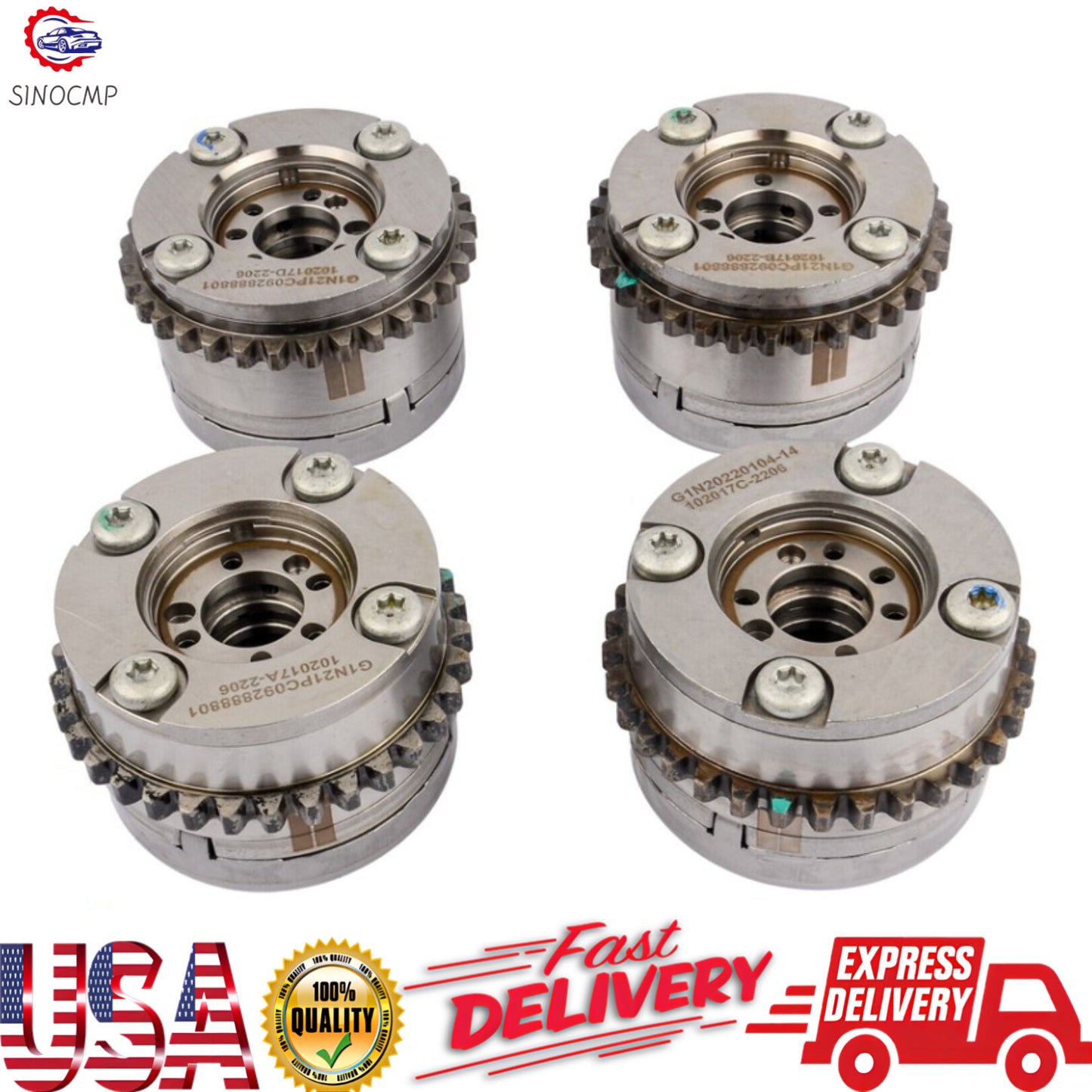 4x Camshaft Adjuster Intake Exhaust 2760502047 2760503900 fits for Mercedes W222