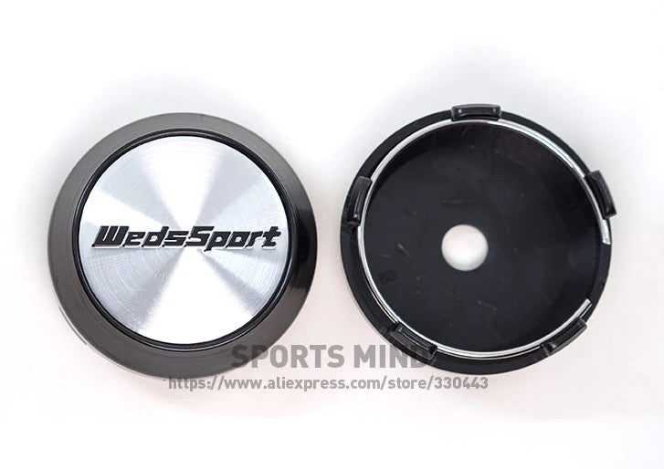 4x60mm Weds Sport Silver Wheel Center Cover, Hub Cover, Rim Cover, Decal Logo, CE28 Rim