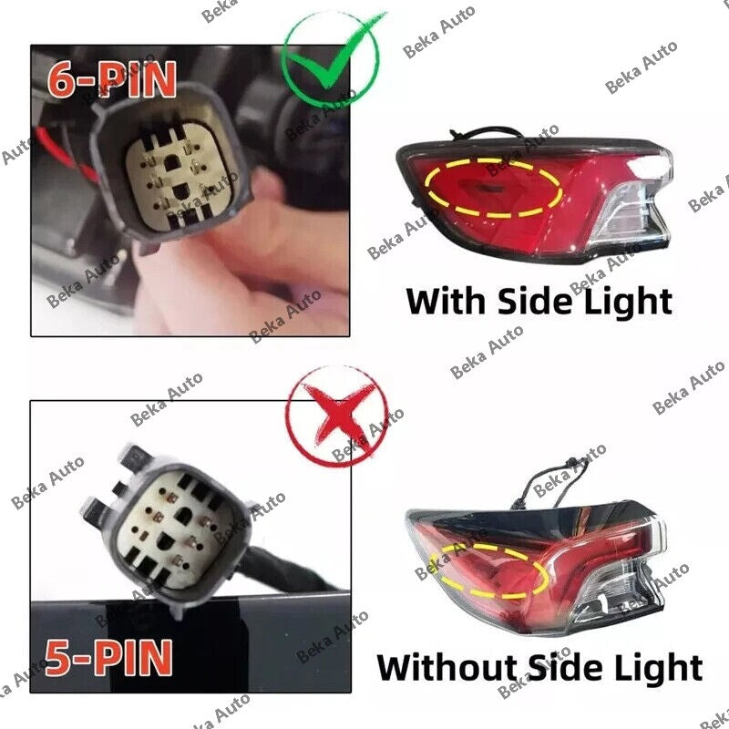 1 piece for Ford Escape 2020 2021 2022 Right LED Rear Taillight and Brake Light (6 pins)