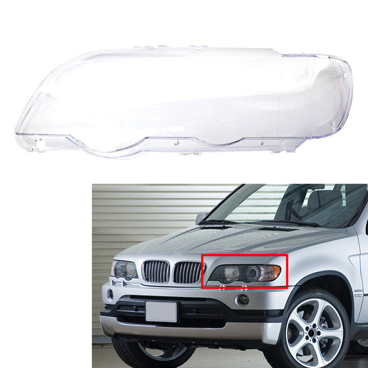 Transparent Headlight Headlamp Clear Lens Cover for BMW X5 E53 1999-2003