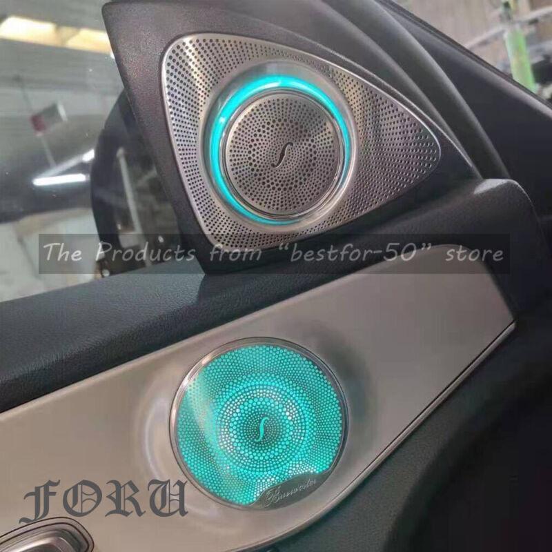 for Mercedes w205 Ambient Light Accessories 2015+ 64 Colors Rotating Speaker