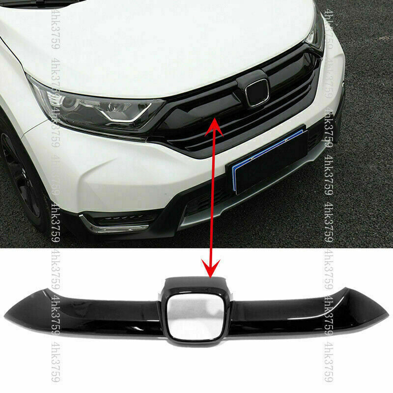 for Honda CR-V 2017-2022 Glossy Black Car Front Grille Mesh Cover Moulding Trim
