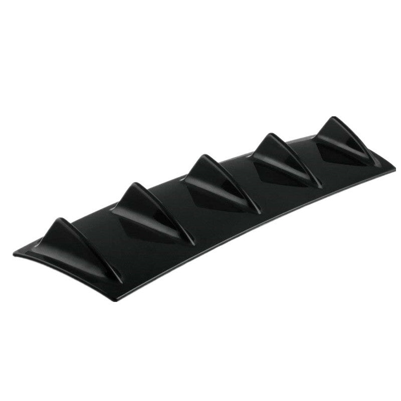 Car SUV Shark Fin 5 Wing Lip Diffuser Rear Bumper Chassis Black ABS Spoiler Lip