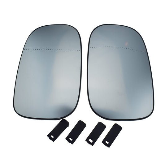 Left and right mirrored glass with support for Volvo C30, C70, S40, S60, V50, V70