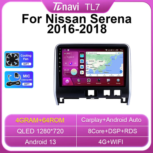 Android for Nissan Serena 5 2016-2018 Car Radio CarPlay Multimedia GPS Player