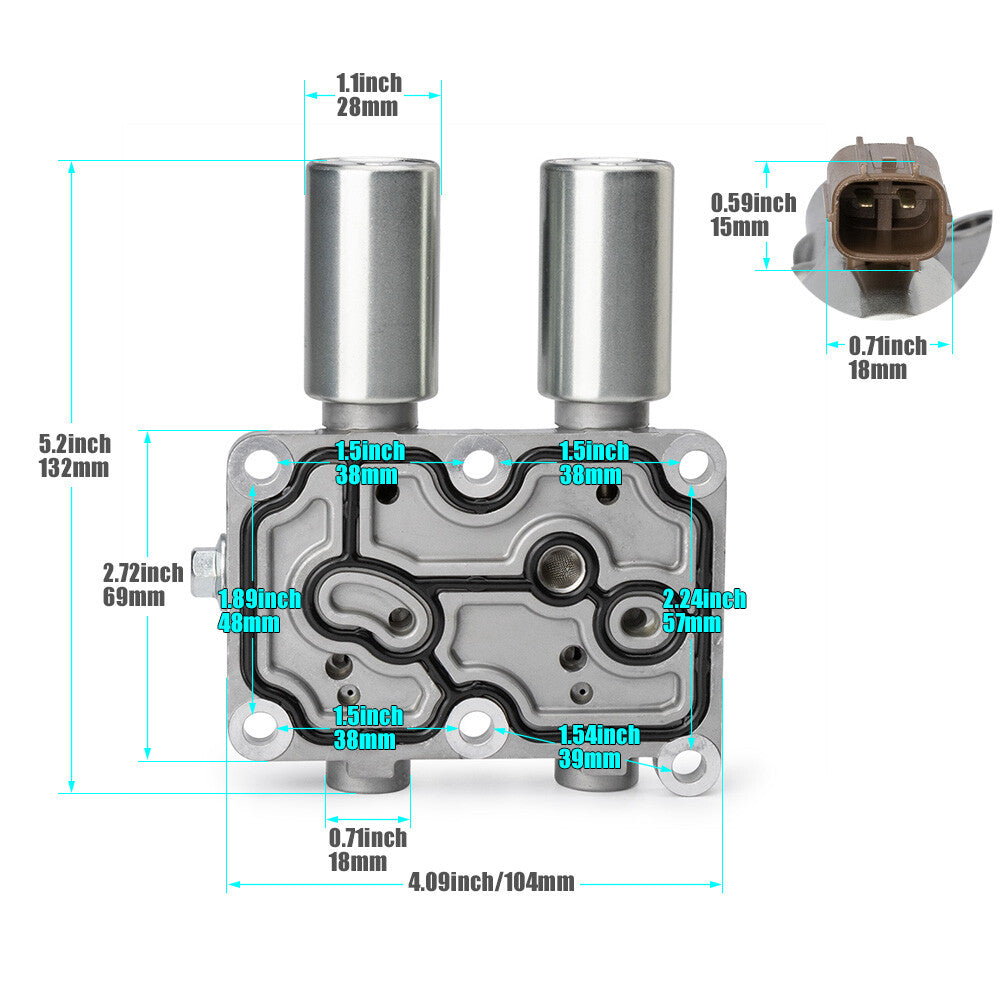 1X 28250-PLX-305 Transmission Dual Linear Solenoid for HONDA for CIVIC 2001-2005