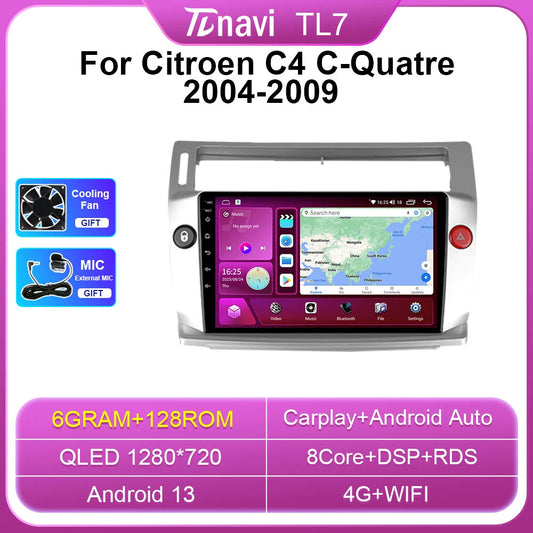 Car Radio Screen for Citroen for C4 C-Triomphe C-Quatre 2004-2009 GPS Video Player