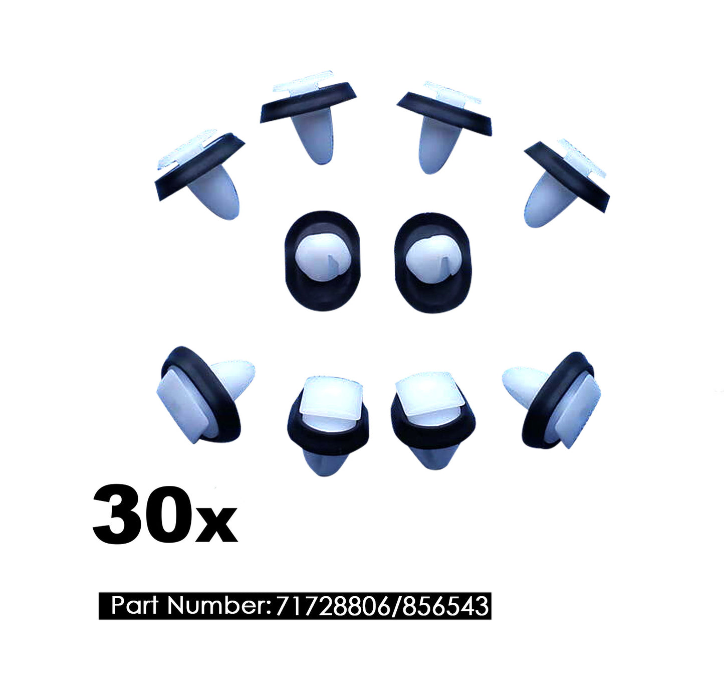 30-piece for Fiat Ducato Exterior Side Molding with Lower Door Trim Clip Set