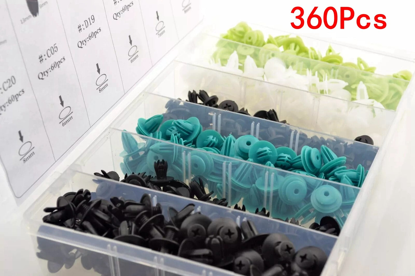 360 Pcs Car Push Retainer Pin Rivet Trim Clip Panel Moulding Assortments Kit
