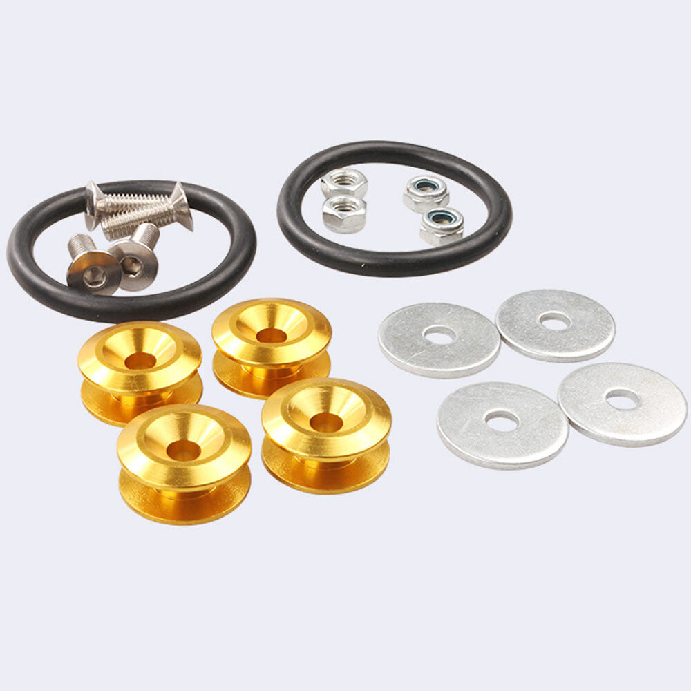 JDM Gold Quick Release Fasteners For Car Bumpers Trunk Fender Hatch Lids Kit